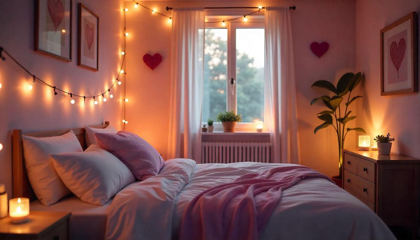 Small-Bedroom-Valentine’s-Day-Decorations