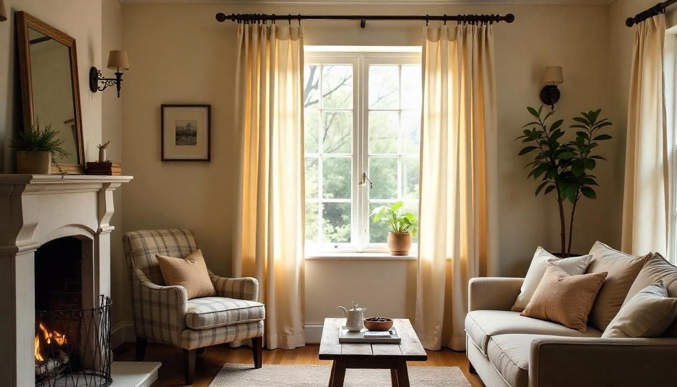 Modern living room curtains